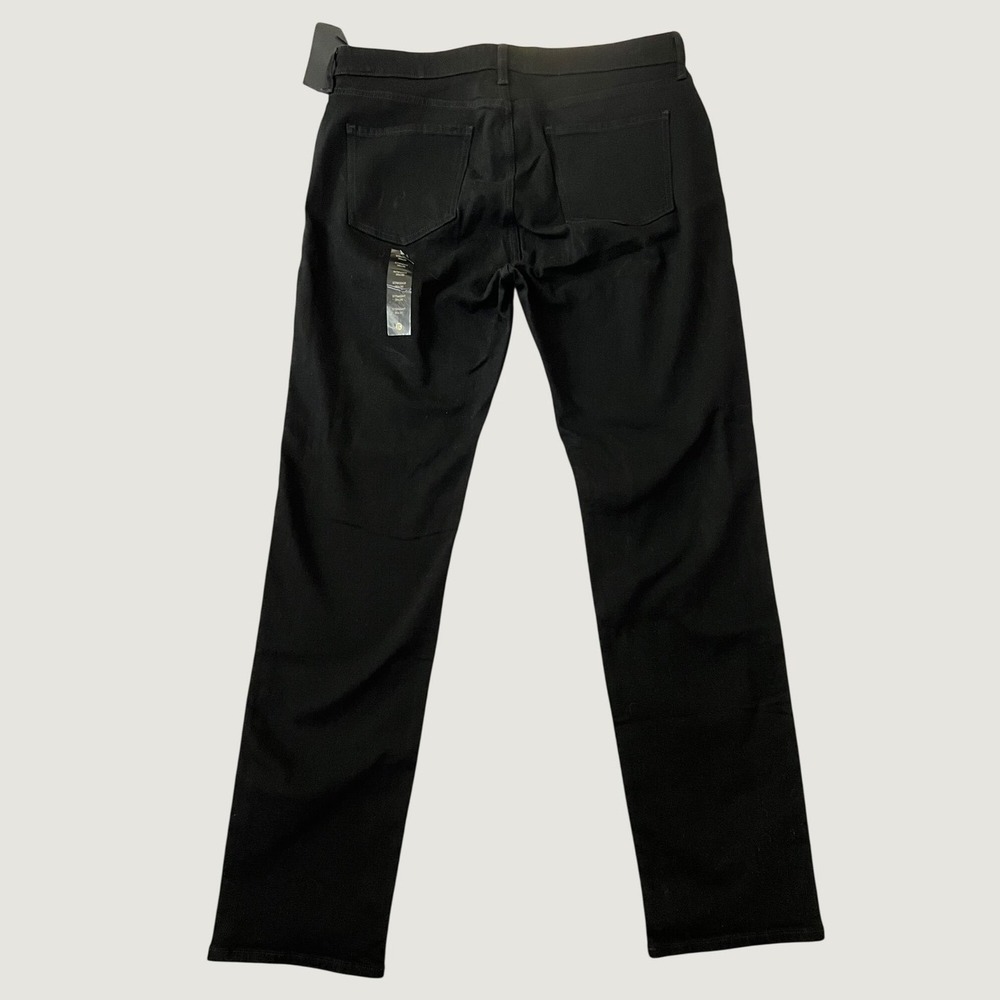 NEW True Classic Straight Leg Jeans Black Stretch Denim 36x36 NWT